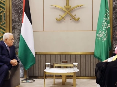 palestinian president saudi crown prince discuss gaza